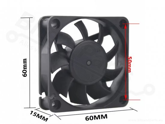 Fan/Ventilator axiaal 6015 60x60x15mm 12VDC